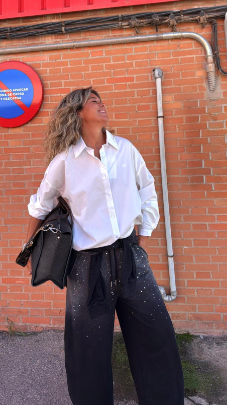 MECA blusa con mangas de punto