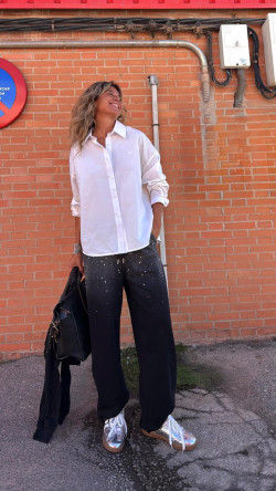 MECA blusa con mangas de punto