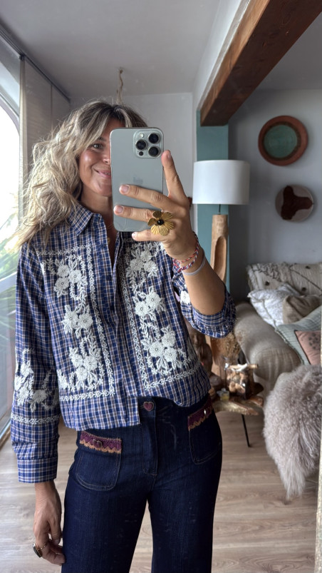 ZAC, Azul Cuadros Camisa