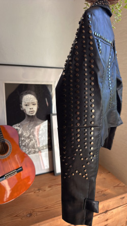 CHILCHES, Negro Chaqueta Biker