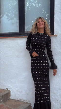 MURI negro, vestido tachas