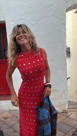 TAO  vestido largo tachas