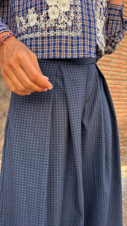 MALTA pantalón cuadros, azul