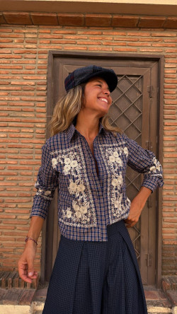 ZAC, Azul Cuadros Camisa