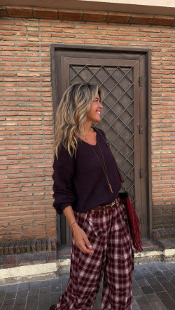 WILI pantalón burdeos