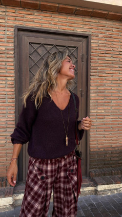 WILI pantalón burdeos