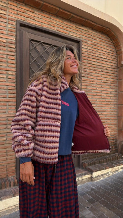 DONIA, Púrpura Chaqueta Bomber
