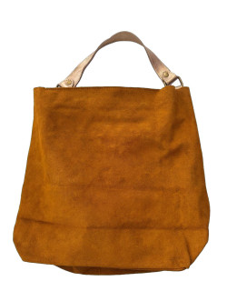FANY camel asa dorada, bolso piel
