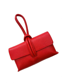 TITUS rojo,  bolso de mano de piel