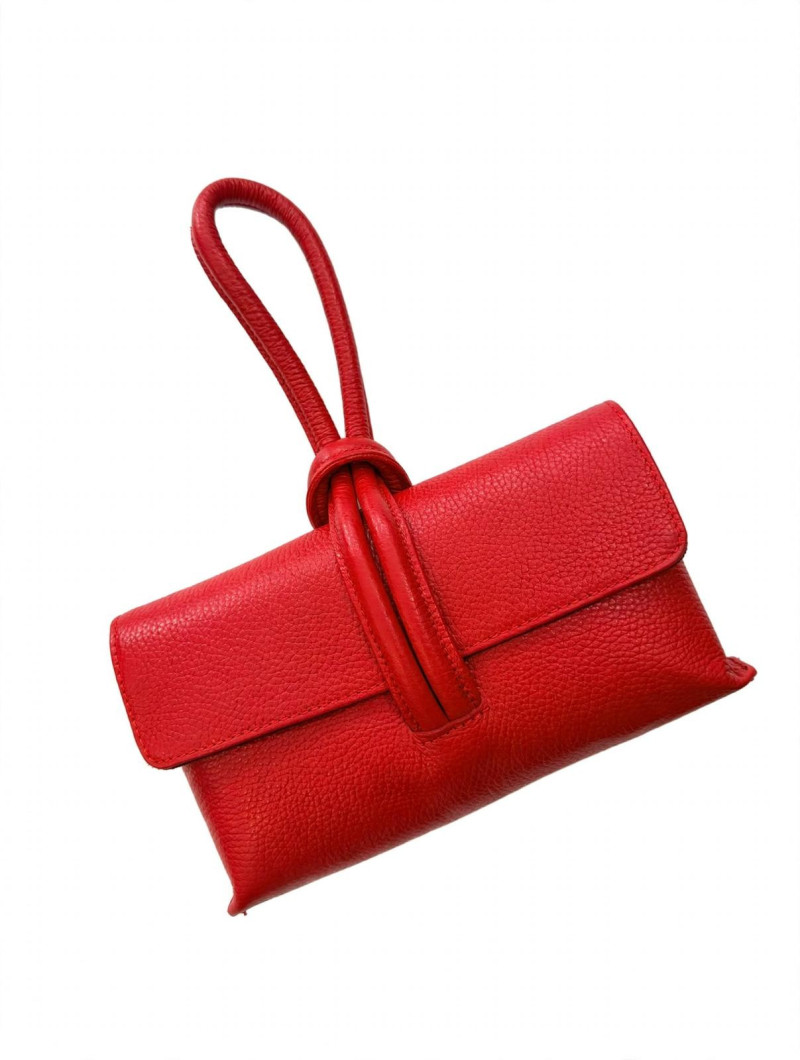 TITUS rojo,  bolso de mano de piel