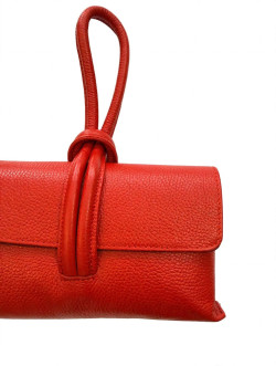 TITUS rojo,  bolso de mano de piel