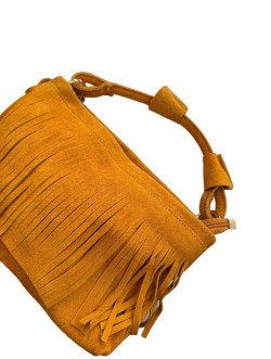 RANTI mostaza, bandolera piel
