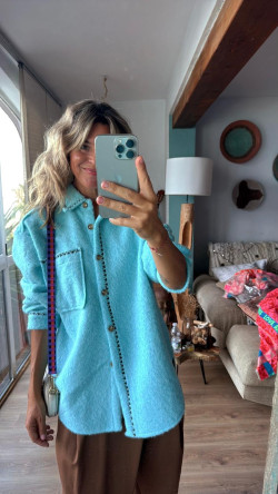 APRIL chaqueta, turquesa