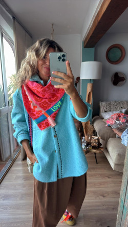 APRIL chaqueta, turquesa
