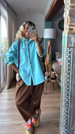 APRIL chaqueta, turquesa