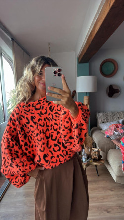 CATELIS  jersey, naranja fluor