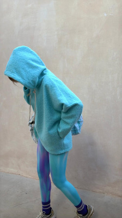 MAYO chaqueta gorro, turquesa