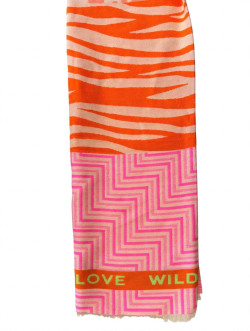 WILD, pañoleta crudo - rosa