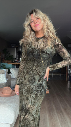 VINCI kaki, vestido largo
