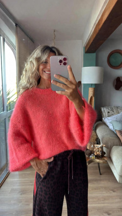 SOLIS jersey, rosa flúor