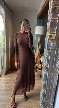 ODRI, Marrón vestido largo