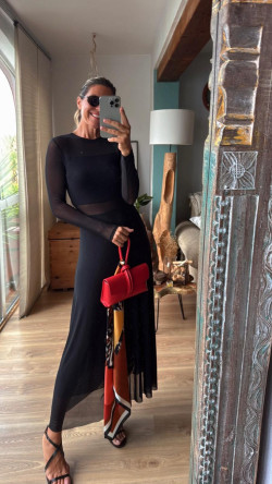 ODRI negro, vestido largo