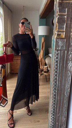 ODRI negro, vestido largo