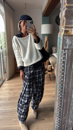 WILI pantalón azul cuadros