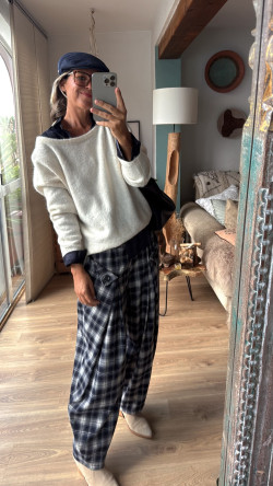 WILI pantalón azul cuadros