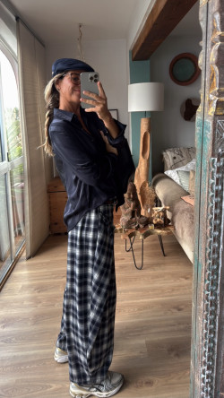 WILI pantalón azul cuadros
