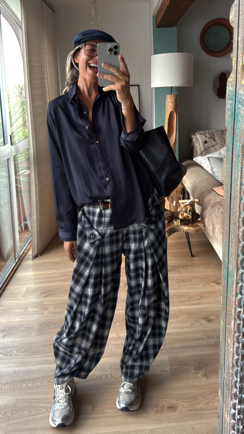 WILI pantalón azul cuadros