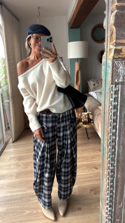 WILI pantalón azul cuadros