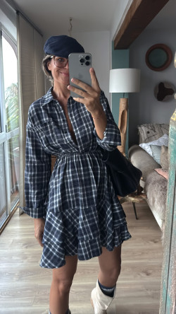 NIPO vestido corto, gris
