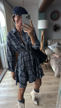 NIPO vestido corto, gris