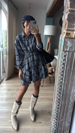 NIPO vestido corto, gris