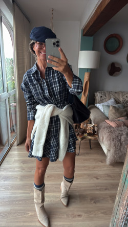 NIPO vestido corto, gris