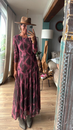 ETAM, vestido estampado de tul.