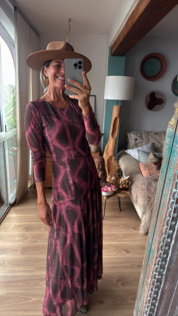 ETAM, vestido estampado de tul.