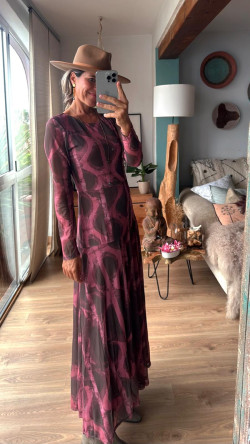 ETAM, vestido estampado de tul.