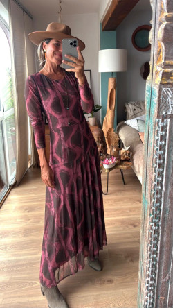 ETAM, vestido estampado de tul.
