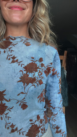 MARTINA, Azul Top Gasa