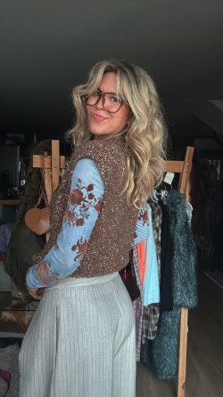 ANALIA chaleco punto, marrón