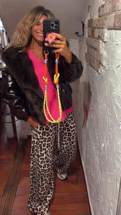 ODA  pantalón, leopardo