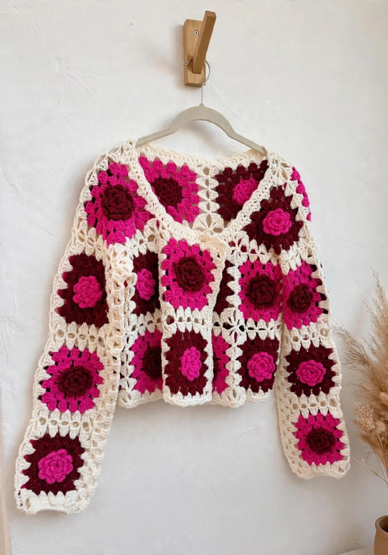 APALACHE rebeca crochet blanco/rosa