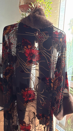 FLORES chaqueta gasa flecos